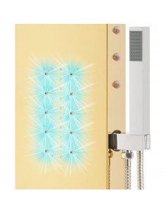 Pannello Doccia in Acciaio Inossidabile 201 Oro Curvo