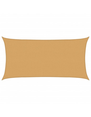 Vela Parasole 160 g/m² Rettangolare Sabbia 2,5x4,5 m in HDPE