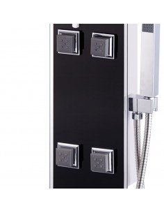 Pannello Doccia in Vetro 18x42,1x120 cm Nero