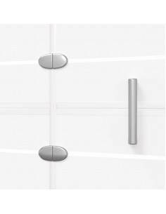 Pannello Doccia Pieghevole in ESG 100x140 cm Bianco