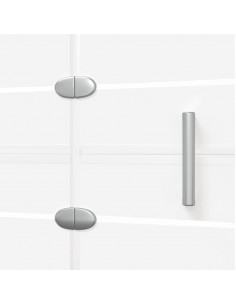 Pannello Doccia Pieghevole in ESG 120x140 cm Bianco