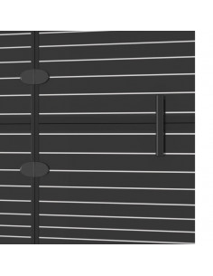 Pannello Doccia Pieghevole in ESG 80x140 cm Nero