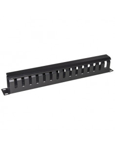 PANNELLO GUIDACAVI PER ARMADI RACK 19" 1U A GABBIA NERO 483X42X70 MM IN METALLO