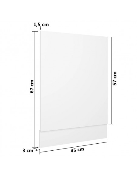 Pannello Lavastoviglie Bianco 45x3x67 cm Legno Multistrato