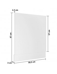 Pannello Lavastoviglie Bianco 59,5x3x67 cm Legno Multistrato