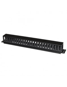 PANNELLO PASSACAVI 1 UNITA' A GABBIA PER RACK CON COPERCHIO SCORREVOLE 25 SLOT COLORE NERO - LKORG1UL
