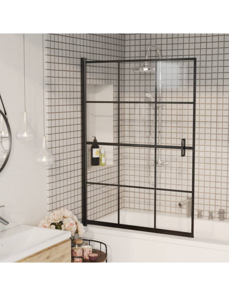Pannello per Box Doccia in ESG 100x140 cm Nero
