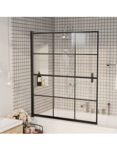 Pannello per Box Doccia in ESG 116x140 cm Nero