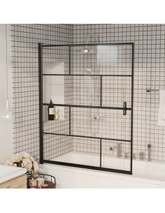 Pannello per Box Doccia in ESG 116x140 cm Nero