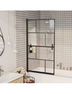 Pannello per Box Doccia in ESG 80x140 cm Nero