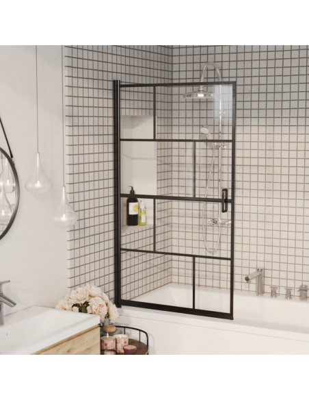 Pannello per Box Doccia in ESG 80x140 cm Nero