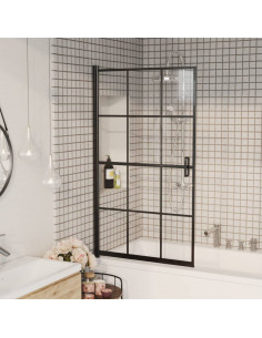 Pannello per Box Doccia in ESG 80x140 cm Nero