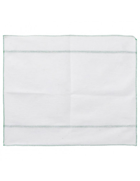 Panni per Pavimento 10 pz Righe Bianche e Verdi 50x60 cm