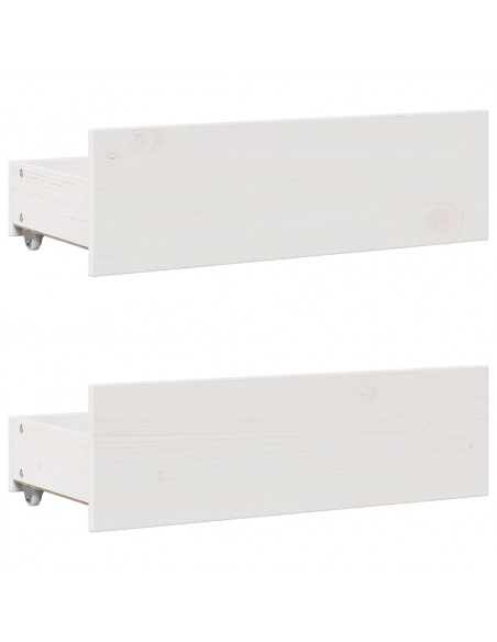 Letto Libreria senza Materasso Bianco 140x200 cm Legno di Pino