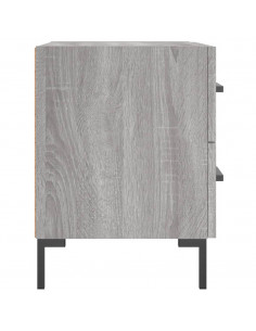Comodino Grigio Sonoma 40x35x47,5 cm in Legno Multistrato 2
