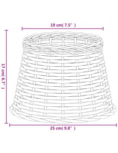 Paralume Bianco Ø25x17 cm in Vimini