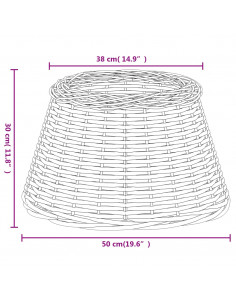 Paralume Bianco Ø50x30 cm in Vimini