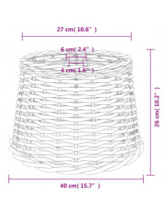 Paralume da Soffitto Marrone Ø40x26 cm in Vimini
