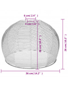 Paralume da Soffitto Ø36x26 cm Ferro e Carta