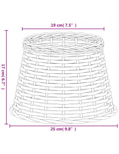Paralume Marrone Ø25x17 cm in Vimini