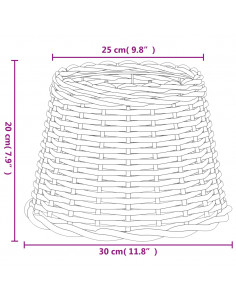 Paralume Marrone Ø30x20 cm in Vimini
