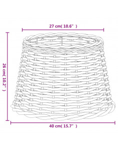 Paralume Marrone Ø40x26 cm in Vimini