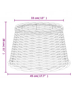 Paralume Marrone Ø45x28 cm in Vimini