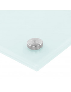 Paraschizzi per Cucina 2 pz Bianchi 70x50 cm in Vetro Temperato