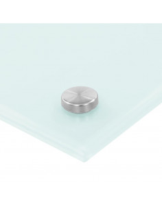 Paraschizzi per Cucina 2 pz Bianchi 70x60 cm in Vetro Temperato