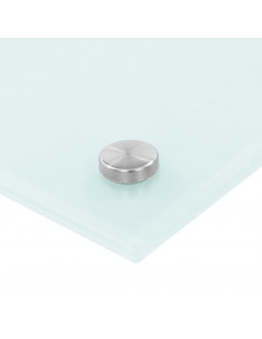 Paraschizzi per Cucina 2 pz Bianchi 80x50 cm in Vetro Temperato