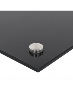 Paraschizzi per Cucina 2 pz Neri 70x50 cm in Vetro Temperato