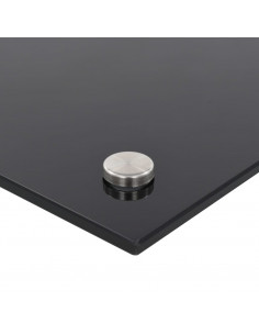 Paraschizzi per Cucina 2 pz Neri 80x50 cm in Vetro Temperato