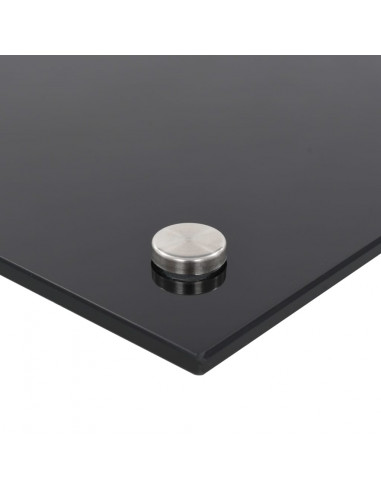 Paraschizzi per Cucina 2 pz Neri 80x50 cm in Vetro Temperato