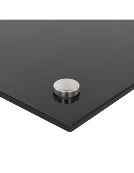 Paraschizzi per Cucina 2 pz Neri 80x60 cm in Vetro Temperato