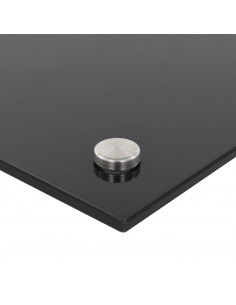 Paraschizzi per Cucina Nero 70x40 cm in Vetro Temperato