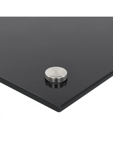 Paraschizzi per Cucina Nero 70x50 cm in Vetro Temperato
