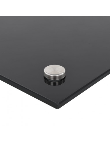 Paraschizzi per Cucina Nero 80x40 cm in Vetro Temperato