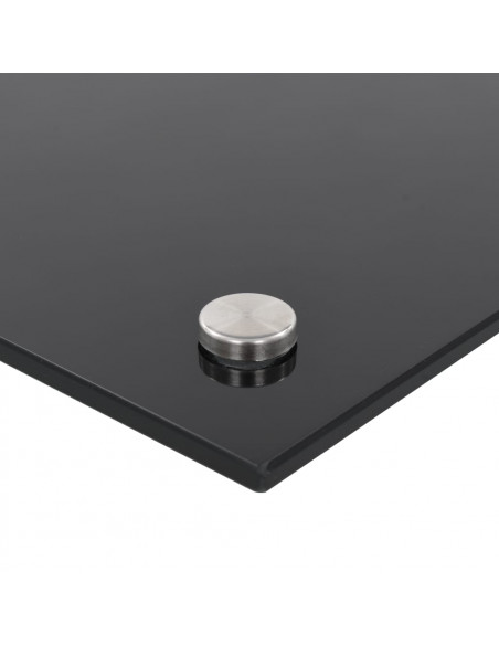 Paraschizzi per Cucina Nero 80x40 cm in Vetro Temperato