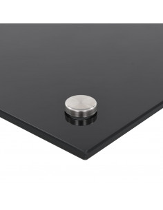 Paraschizzi per Cucina Nero 90x40 cm in Vetro Temperato