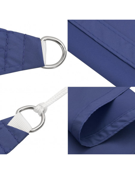 Parasole a Vela in Tela Oxford Quadrata 3x3 m Blu