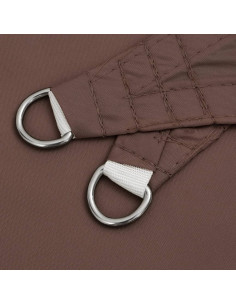 Parasole a Vela in Tela Oxford Quadrata 6x6 m Marrone