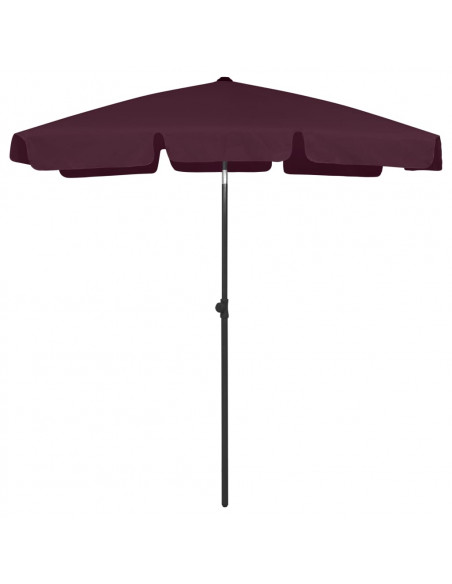 Ombrellone da Spiaggia Rosso Bordò 180x120 cm