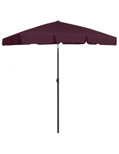 Ombrellone da Spiaggia Rosso Bordò 180x120 cm