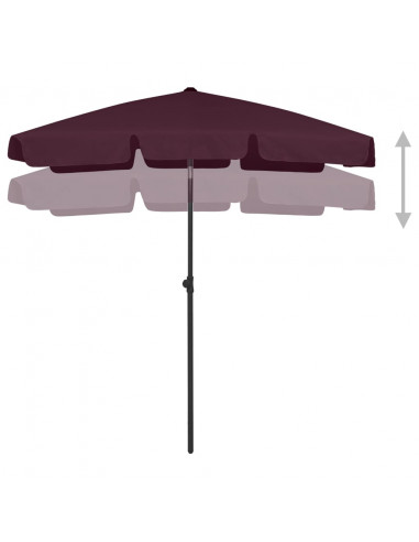 Ombrellone da Spiaggia Rosso Bordò 180x120 cm