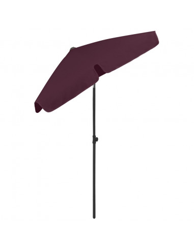 Ombrellone da Spiaggia Rosso Bordò 180x120 cm