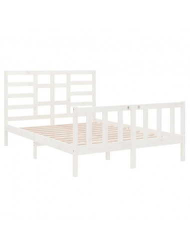 Giroletto Bianco in Legno Massello 120x190 cm Small Double