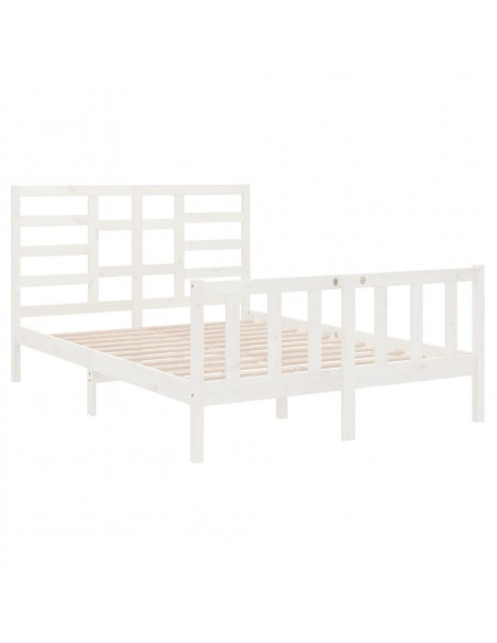 Giroletto Bianco in Legno Massello 120x190 cm Small Double