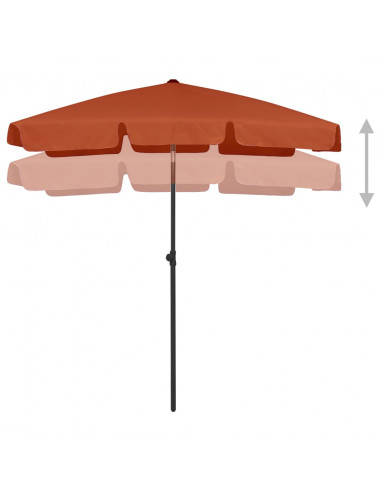 Ombrellone da Spiaggia Terracotta 180x120 cm