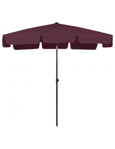 Ombrellone da Spiaggia Rosso Bordò 200x125 cm