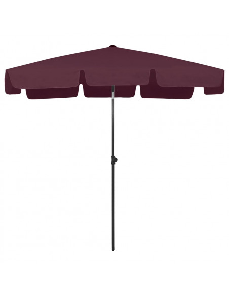 Ombrellone da Spiaggia Rosso Bordò 200x125 cm